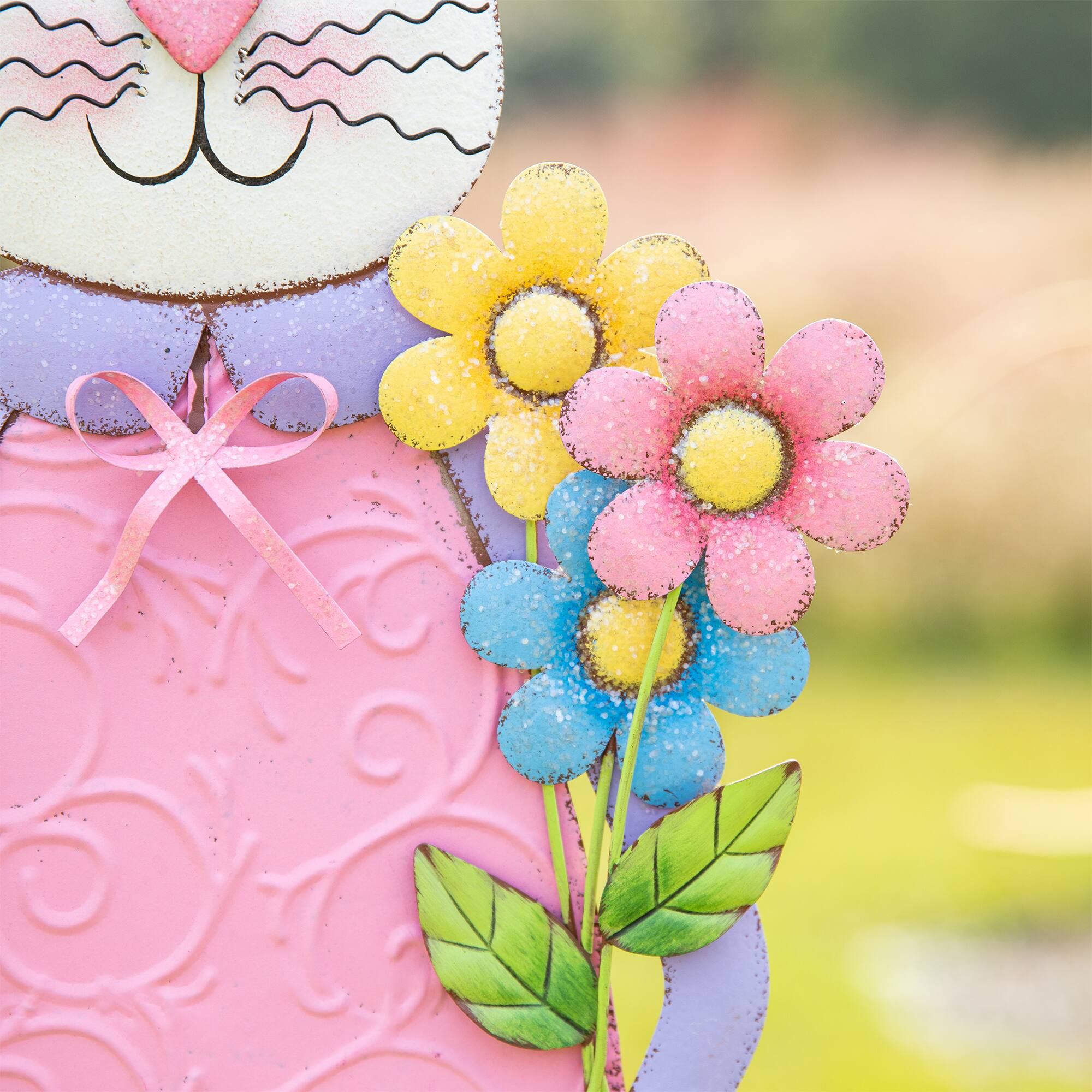 Glitzhome® Easter Bunny Boy and Girl Metal Décor, 2ct.